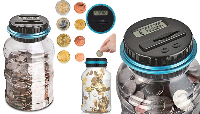 Coin counting online jar