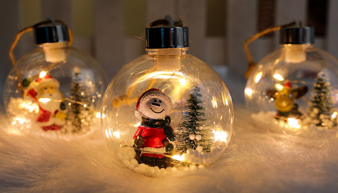 1 or 3 Light Up Christmas Tree Decorations 4 Designs